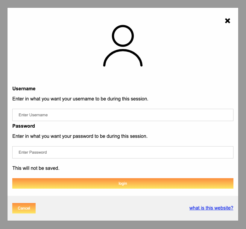 Customer help and support login interface